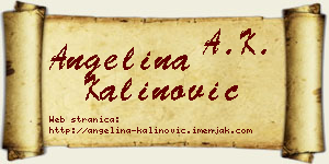 Angelina Kalinović vizit kartica